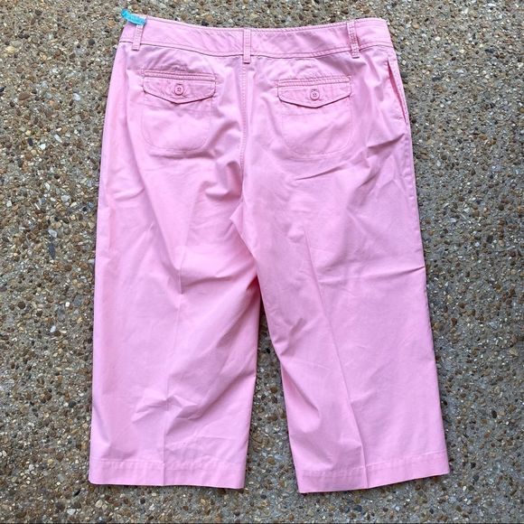 L.L. Bean Pink Cotton Wide Leg Capris Size XL - Picture 9 of 10